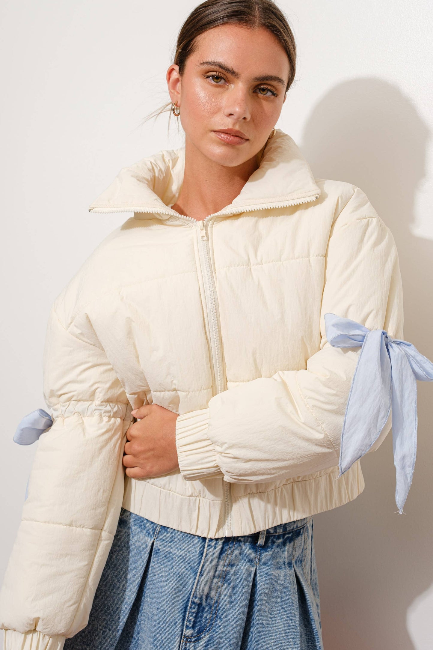 Bow Puffer Jacket