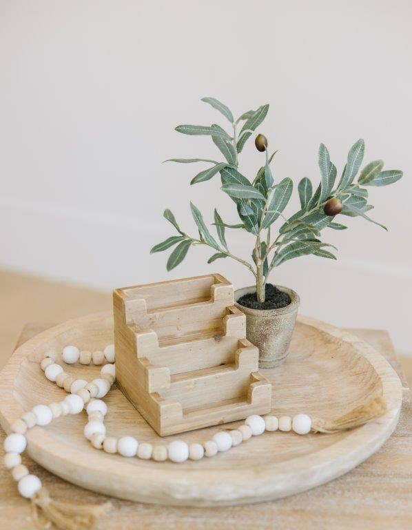 Mini Wood Card Holder