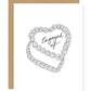 Engaged AF Heart-Shaped Cake Card
