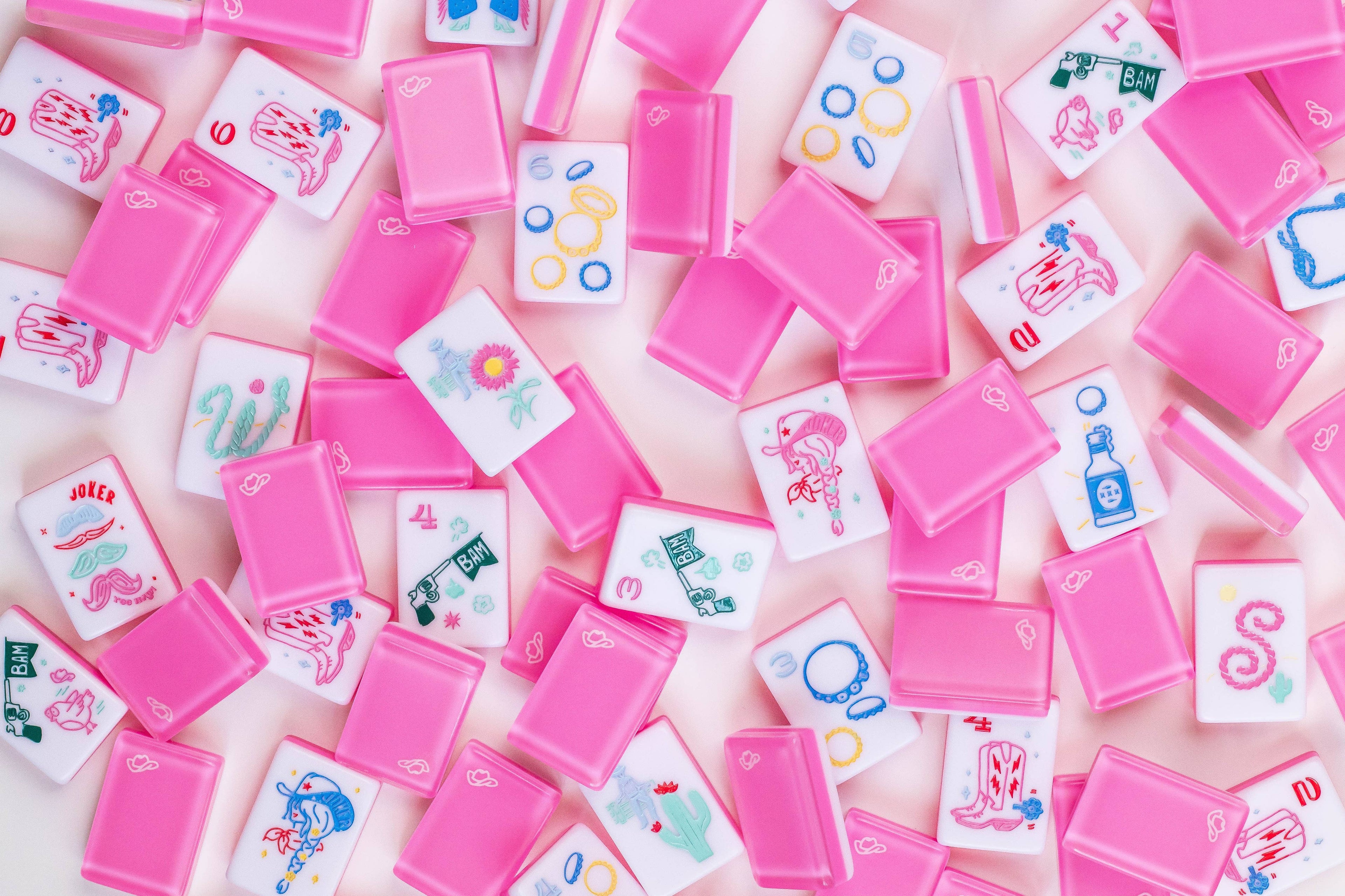 Miss Cowgirl Mahjong Set