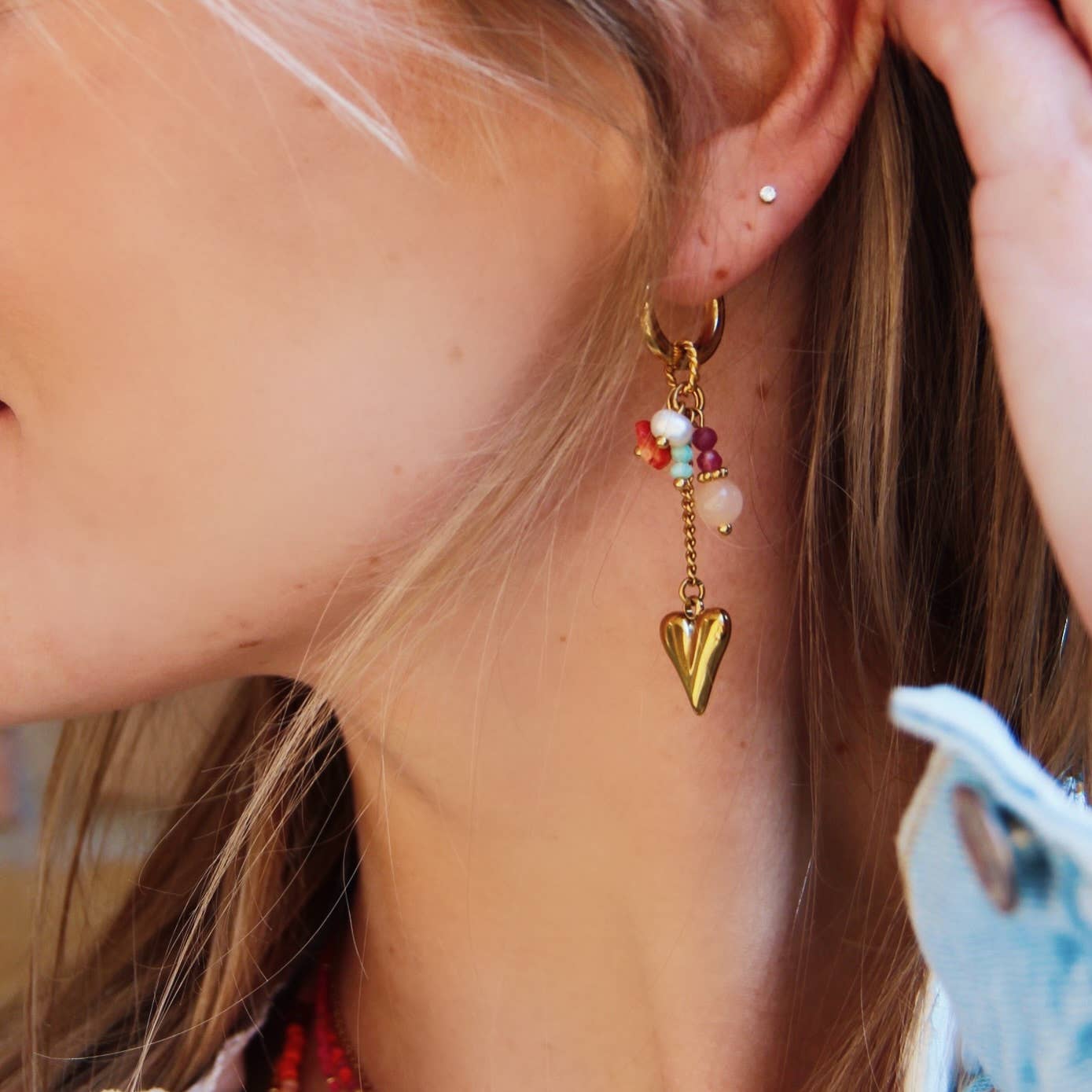 Heart Dangle Earrings