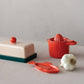 Hand Painted Darling Stoneware Butter Dish