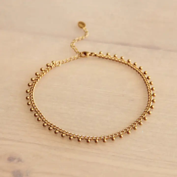 Gold Steel Anklet