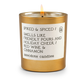 Spiked & Spiced (Red Wine & Cinnamon) Gold Tumbler Candle