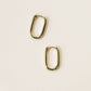 Gold Rectangular Hoop Earring