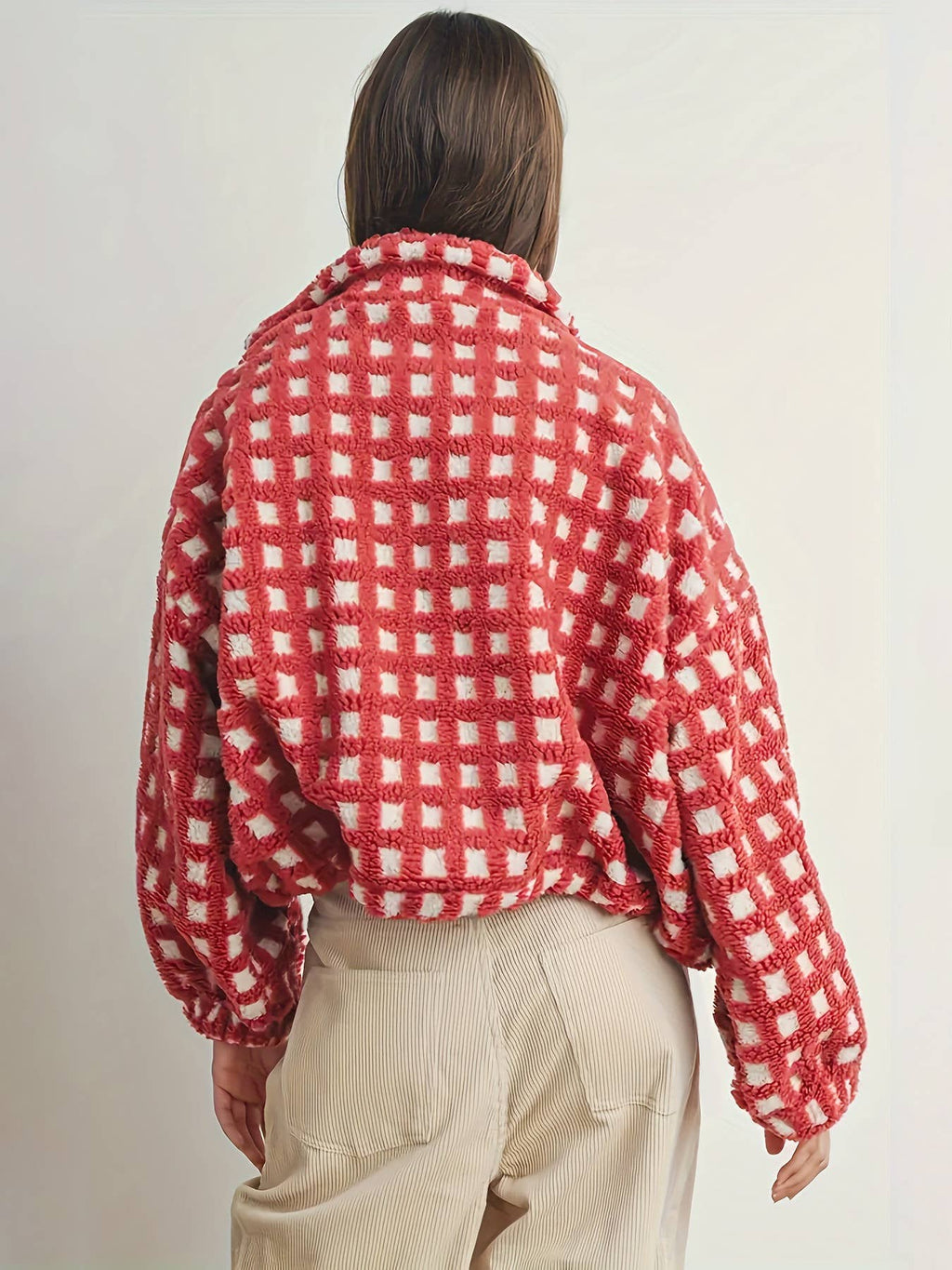 Checkered Sherpa Fleece