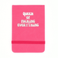 Queen of F*cking Everything Leather Pocket Journal