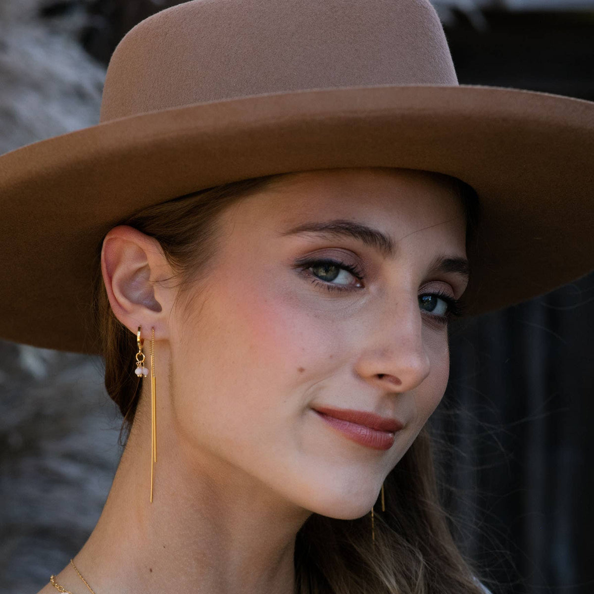 Silver Needle and Thread Earrings