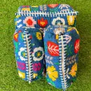 Cotton Quilted Print Cosmetic Bag -Set of 3