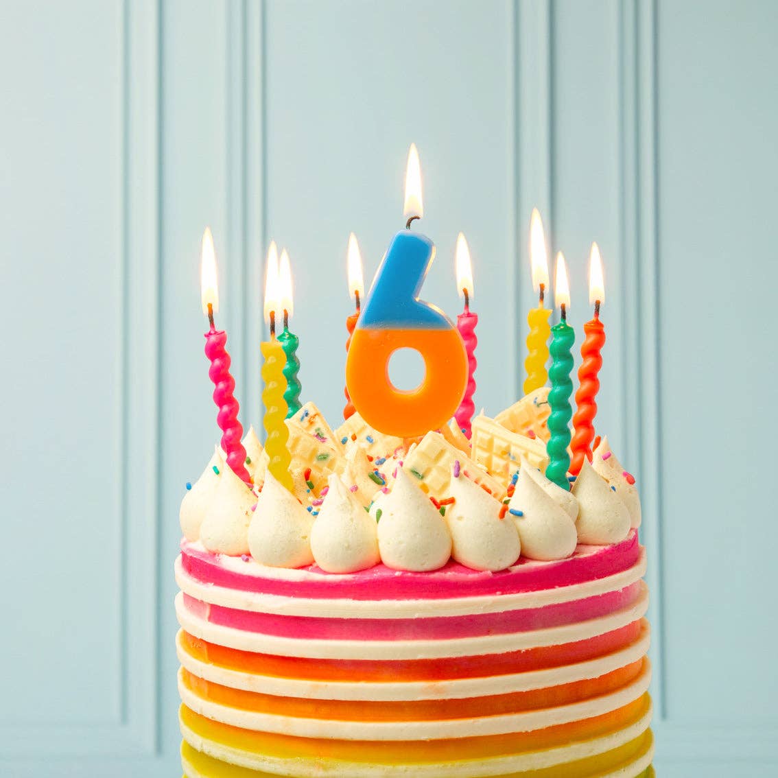 Talking Tables USA - Home, Birthday, Games & Seasonal Decor - Twirl Birthday Candles - 8 Pack | Cake Candles |