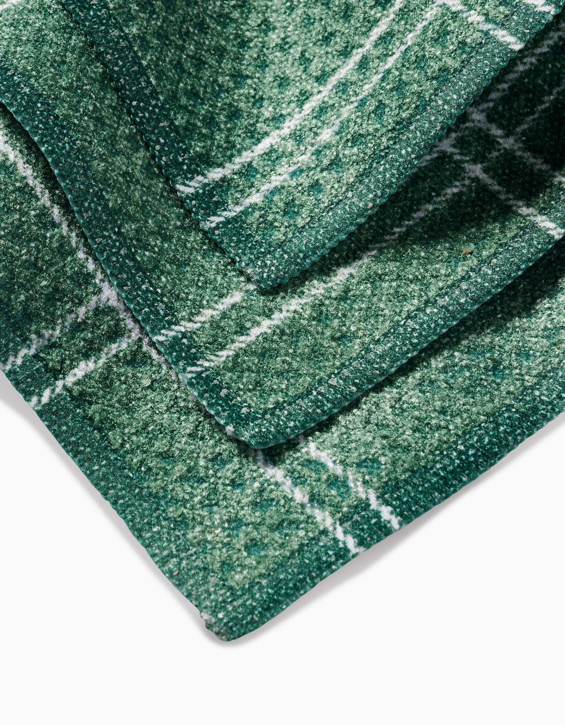 Geometry Pine Forest Plaid Dishcloth Set