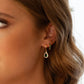 Emerald Green Huggie Hoop Earrings