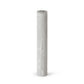 Grey Linen Pillar Candle with Aluminum Plate