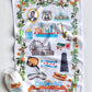 Chicago Icons Artwork Waffle Towel