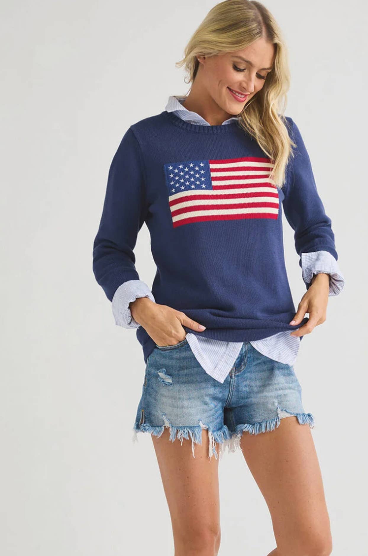 American Flag Sweater
