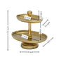 Gold 2-Tier Jewelry Stand