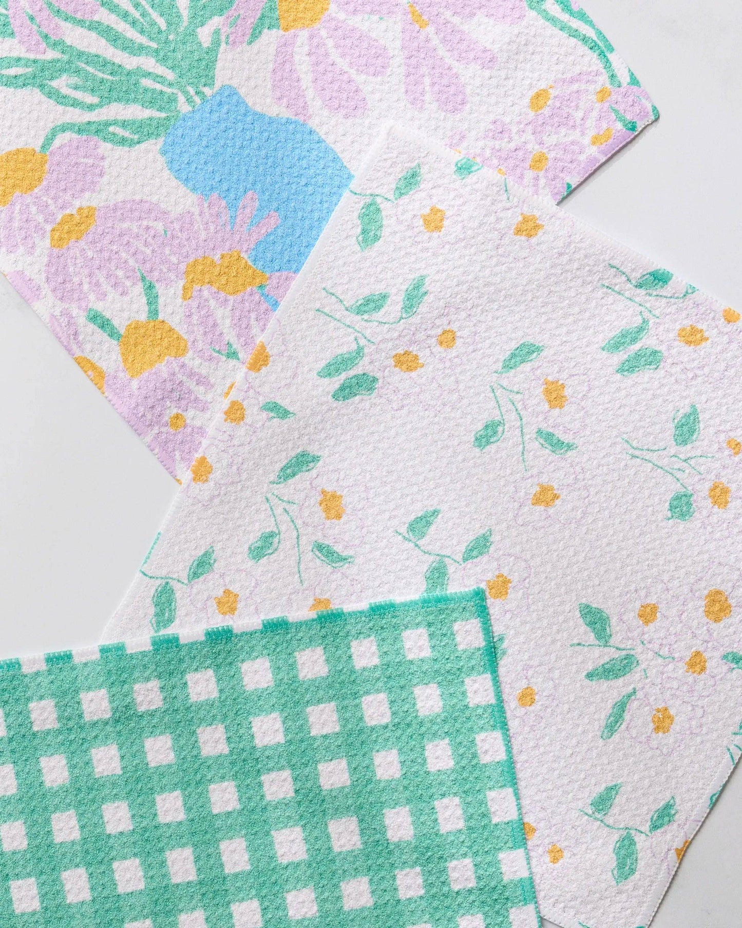 Geometry Dreaming of Florals Dishcloth Set