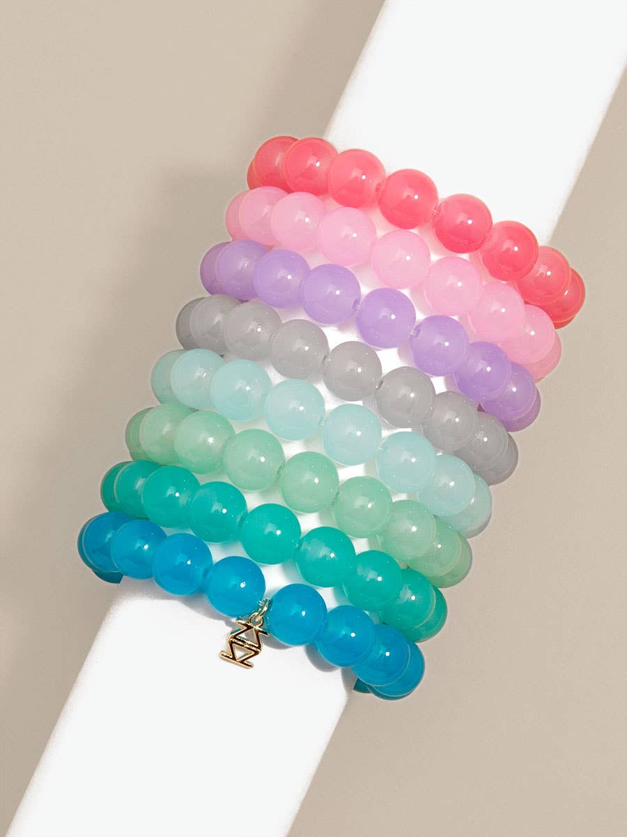 Glass Bead Stretch Bracelet