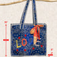 Quilted Paisley LOVE Tote Bag