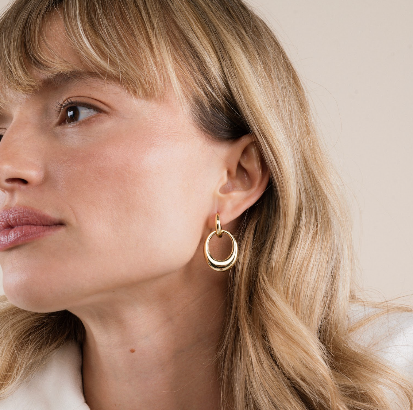 Gold Double Hoop Earrings