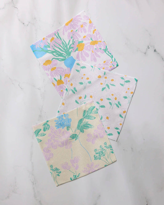 Geometry Florals for Mom Dishcloth Set