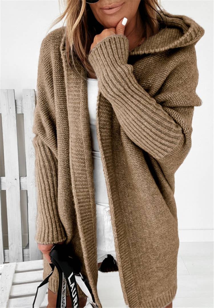 Hooded Knit Cardigan