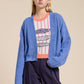 Coastal Blue Waffle Sweater Cardigan