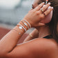 "Game Day" Orange & White Hair Tie Bracelets