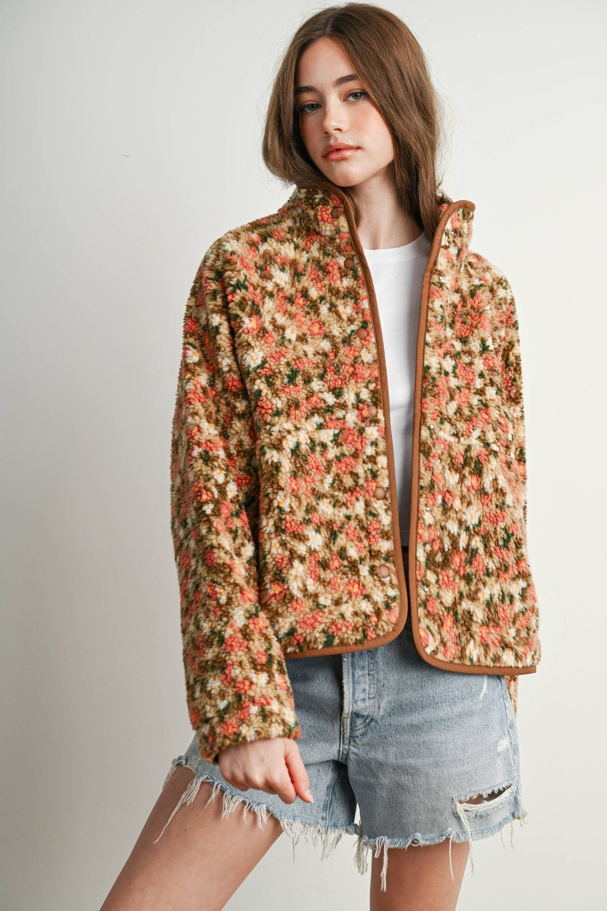 Ditsy Floral Sherpa Fleece