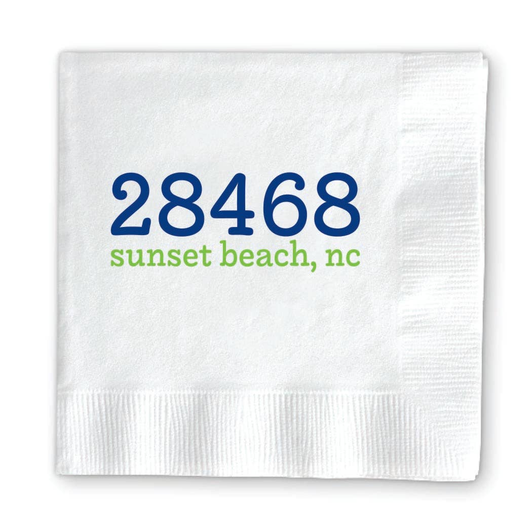 Zip Code Cocktail Napkins