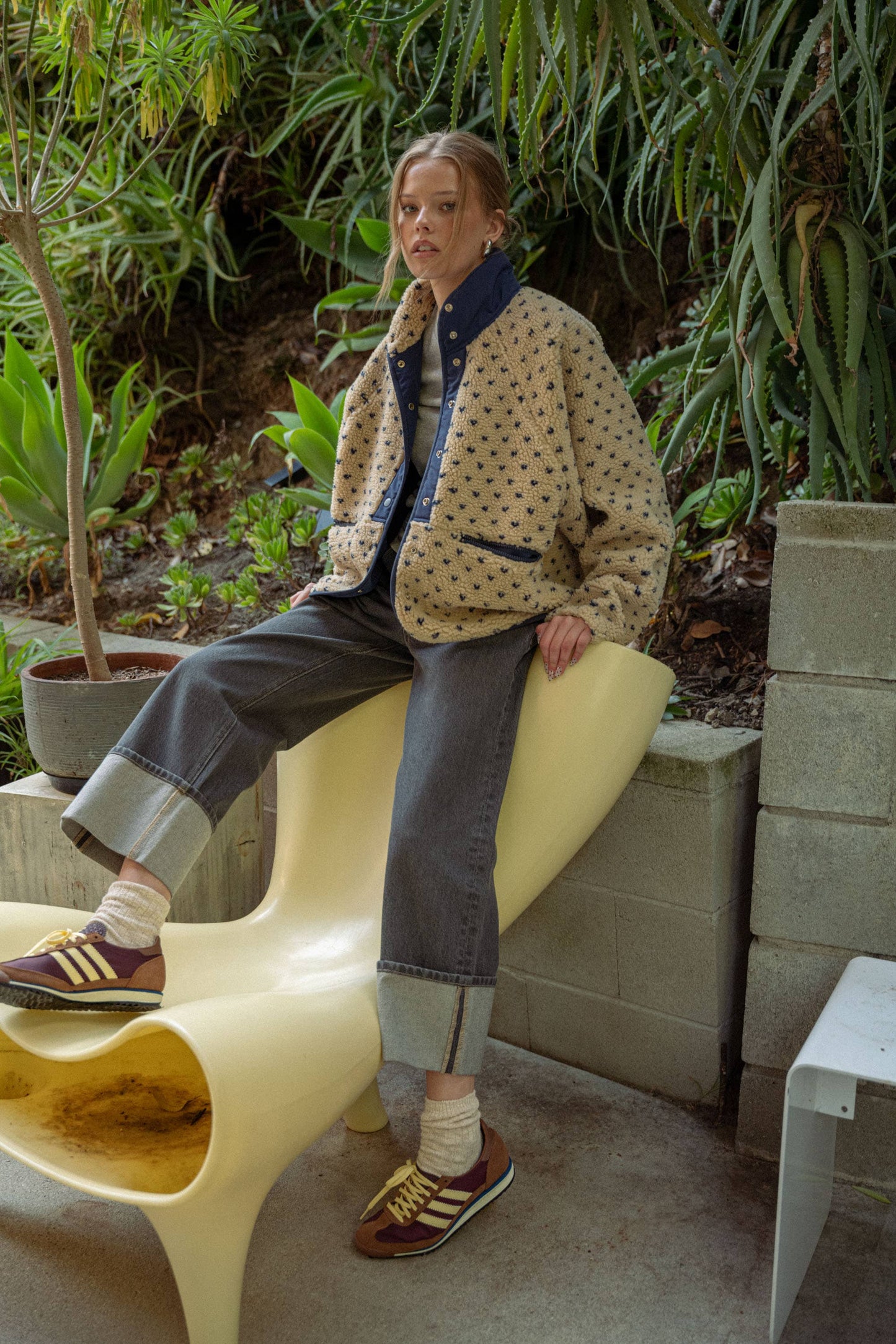Cappuccino Dot Sherpa Jacket
