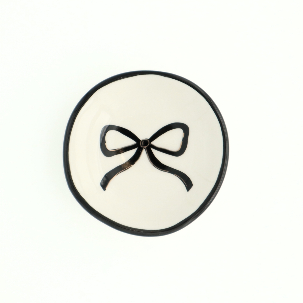 Black Bow Ring Dish