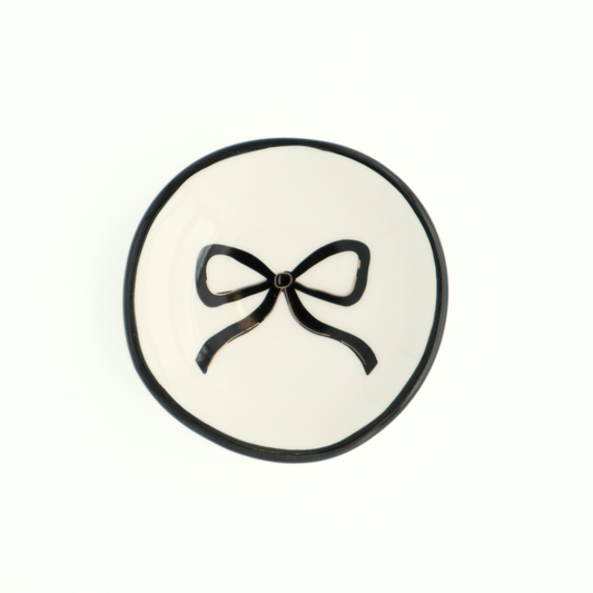 Black Bow Ring Dish