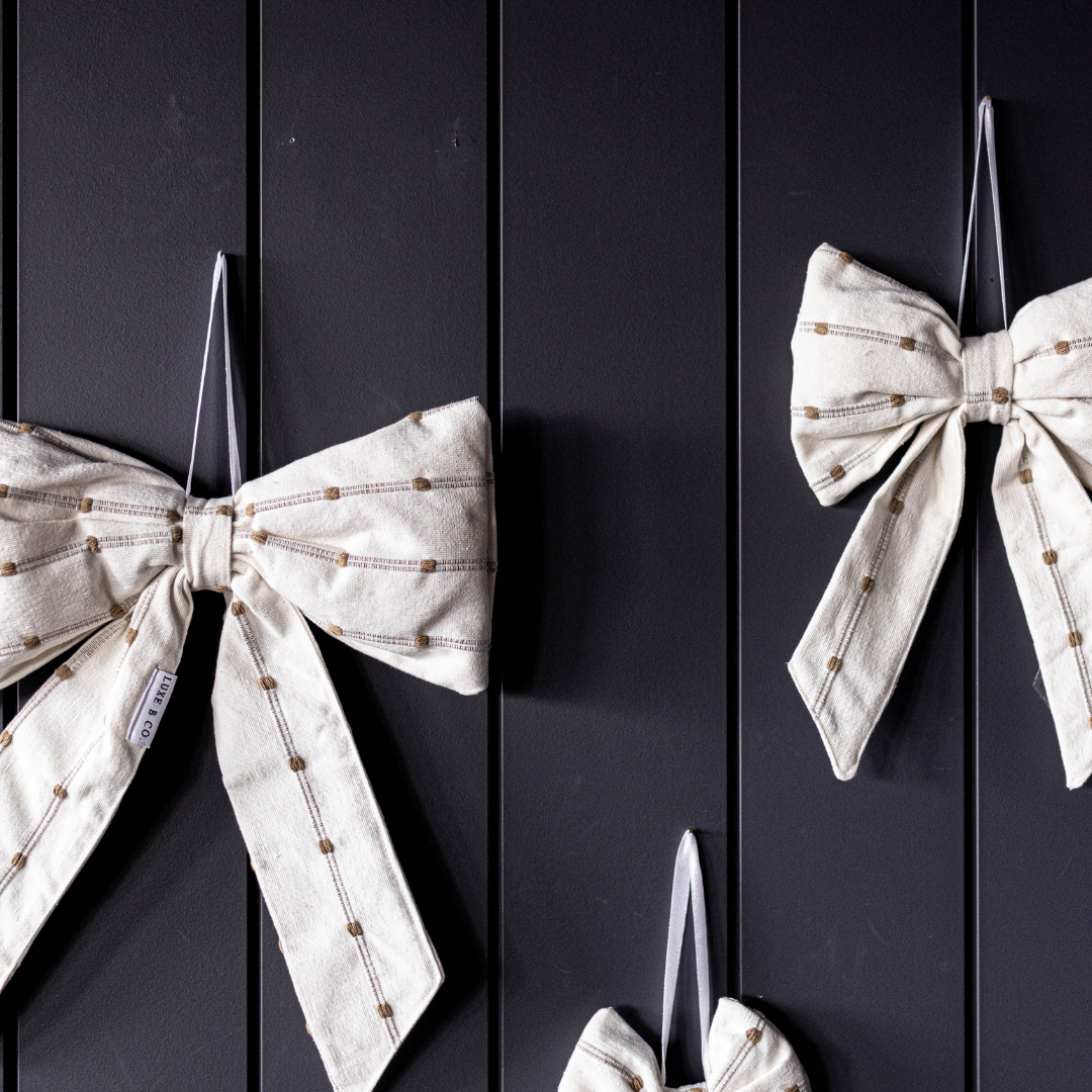 Dotted Embroidered Bow