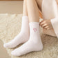 Heart Fuzzy Plush Socks