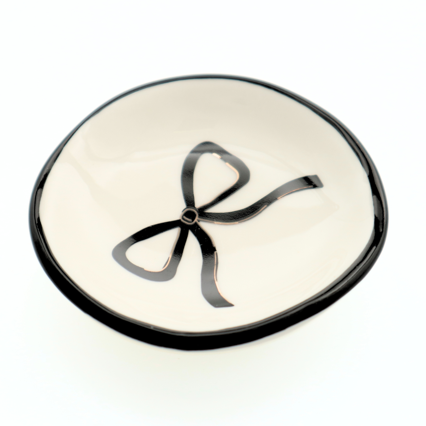 Black Bow Ring Dish