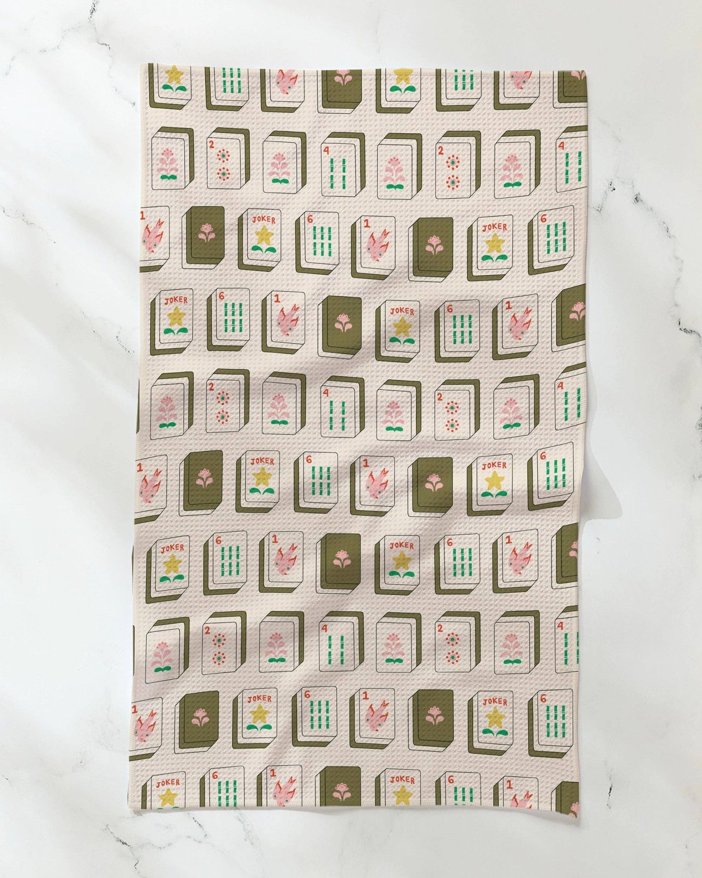 Geometry Flower Tiles Luxe Tea Towel