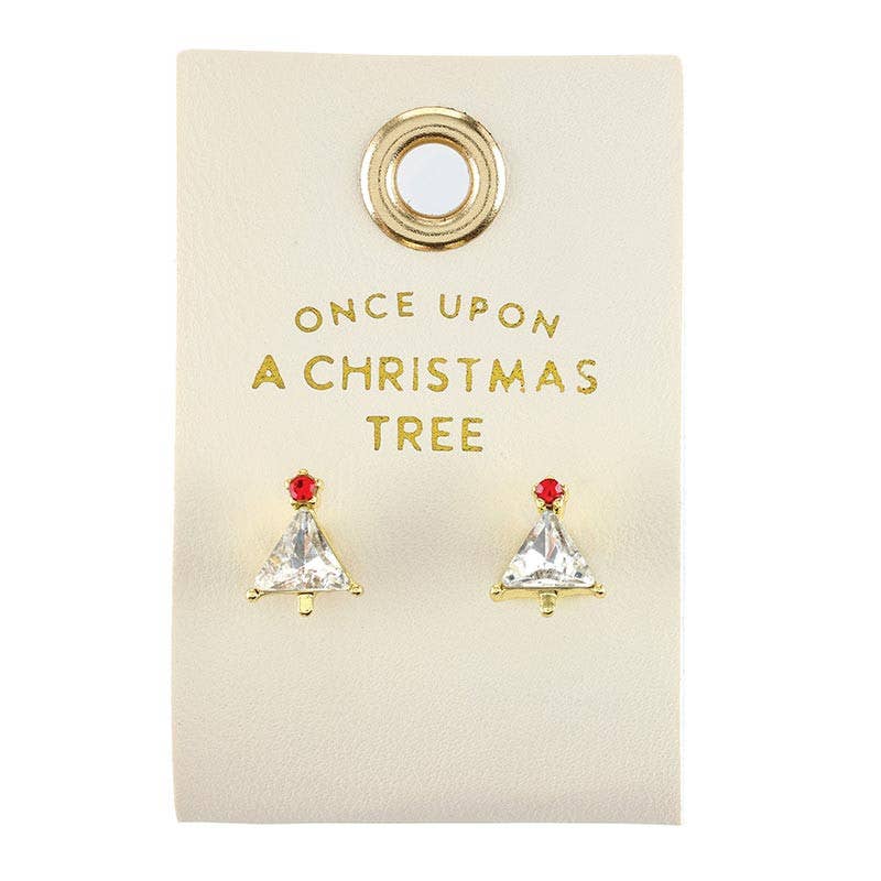 Christmas Tree Holiday Stud Love Earrings