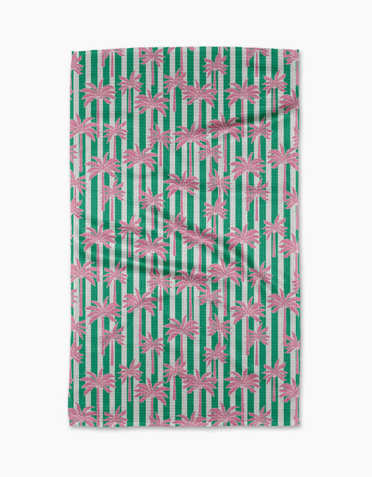 Geometry Palm Tree Stripe Tea Towel