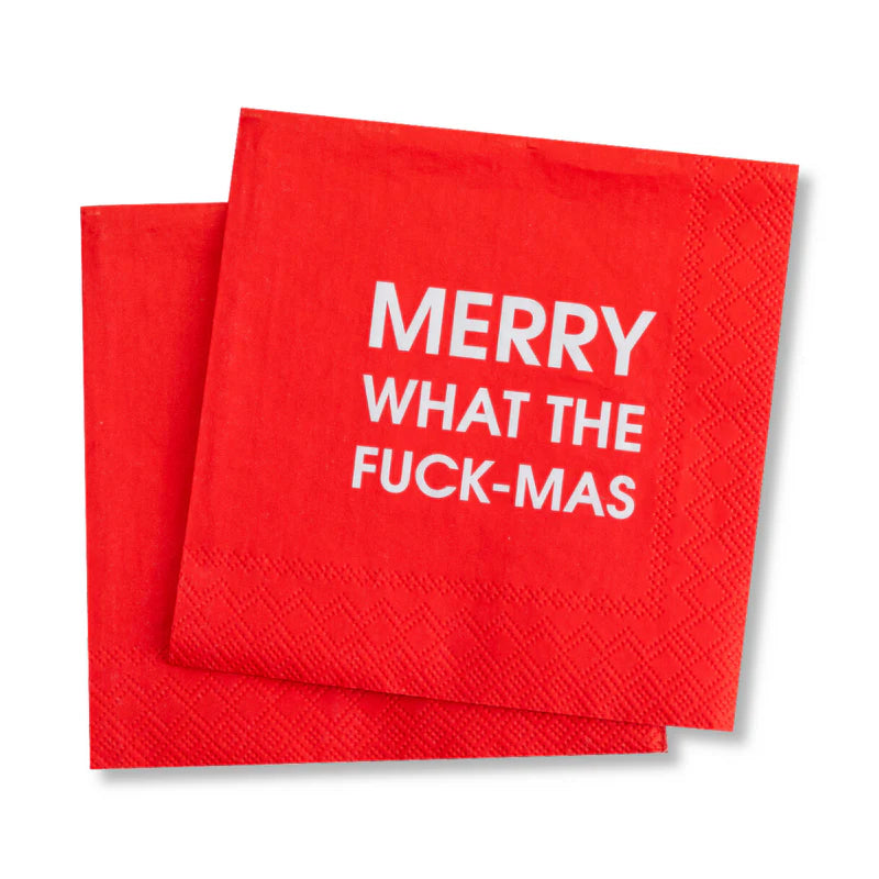 Merry What The F-Mas Cocktail Napkins