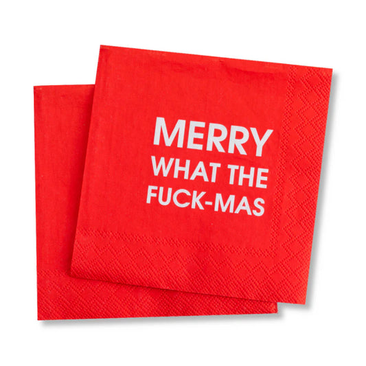 Merry What The F-Mas Cocktail Napkins