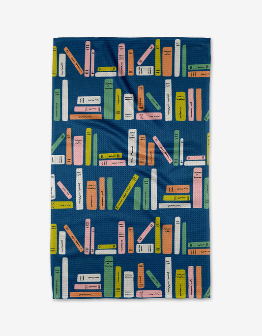 Geometry Bookish Stripes Tea Towel
