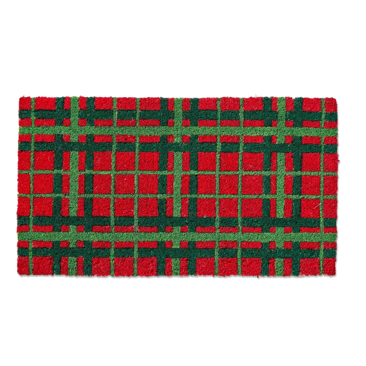 Christmas Merry Plaid Coir Mat