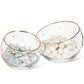 Angled Bowl with Gold Dots