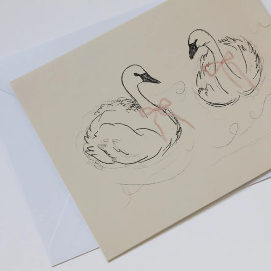 Swan Greeting Card