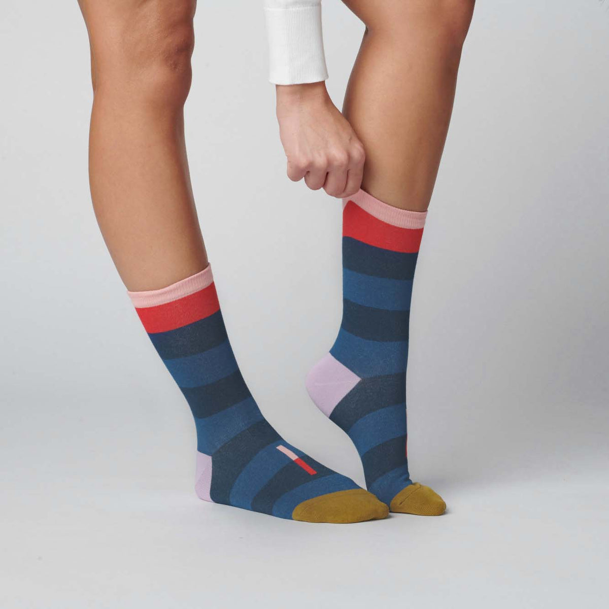 Fillmore Bold Stripe Crew Socks