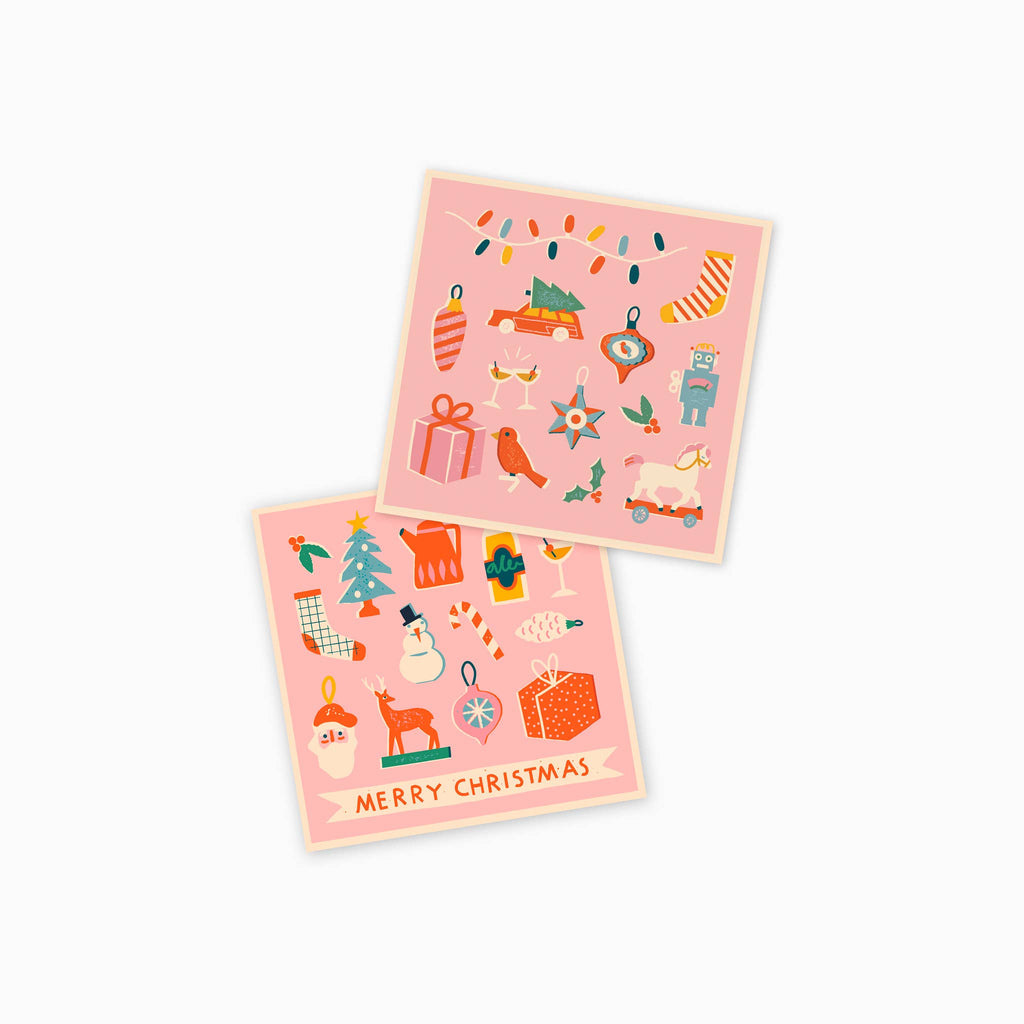 Pink Vintage Christmas Matchbox