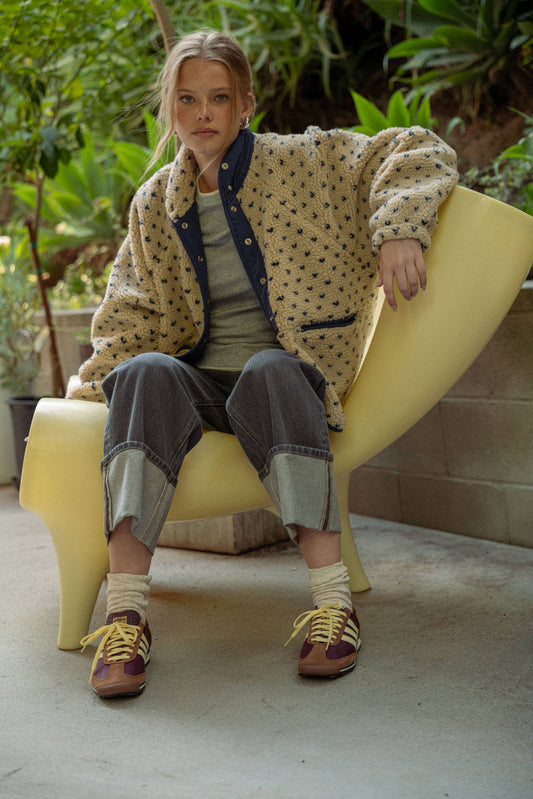 Cappuccino Dot Sherpa Jacket