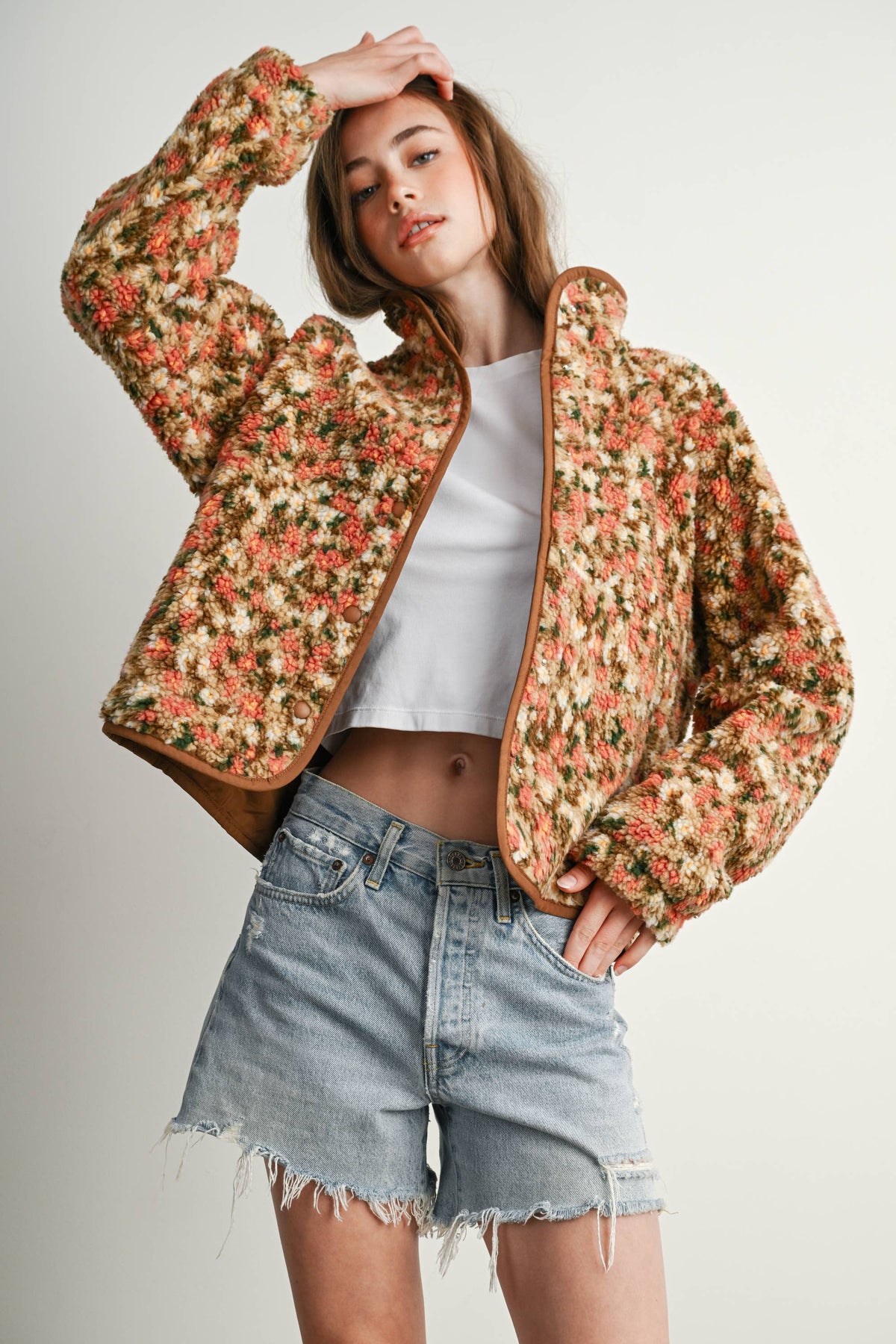 Ditsy Floral Sherpa Fleece