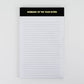 Husband of the Year Duties Notepad - Black